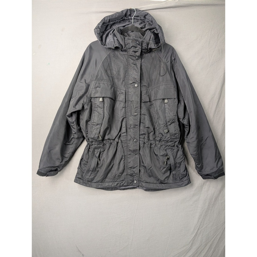 Eddie Bauer Womens Black Thinsulate Lite Loft Insulated Hooded Jacket Large 5724